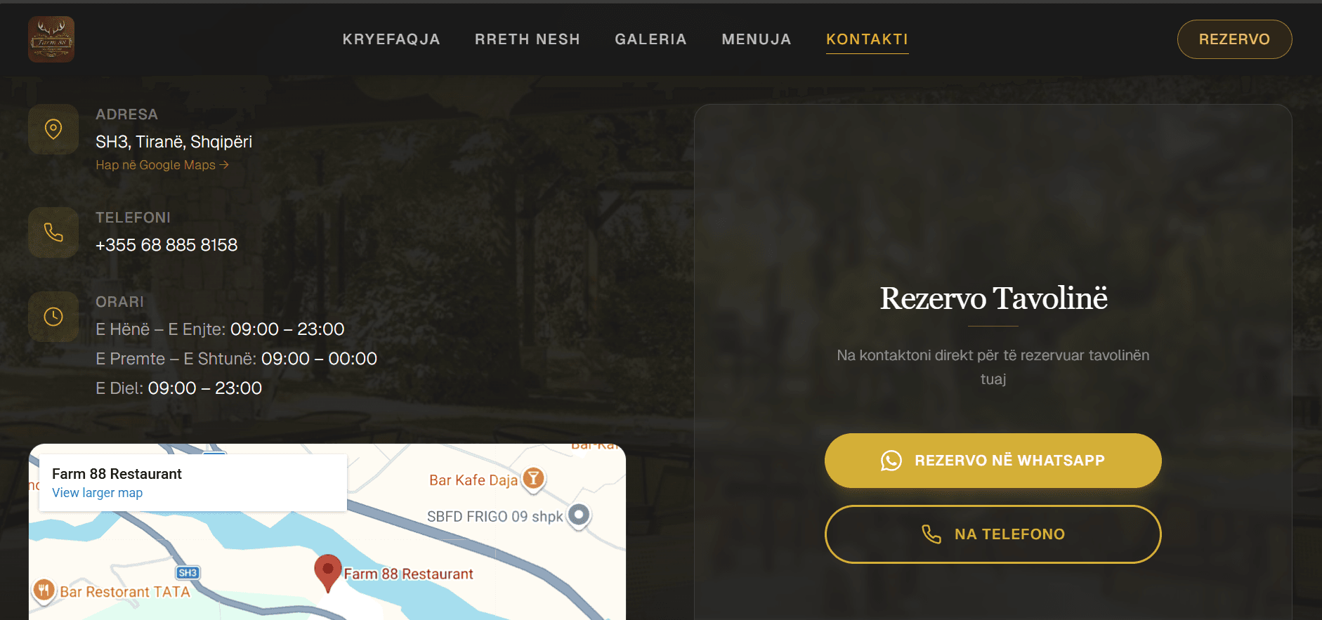 Contact - website design portfolio web developer Tirana